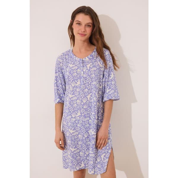 Viskoscaraco med lila print