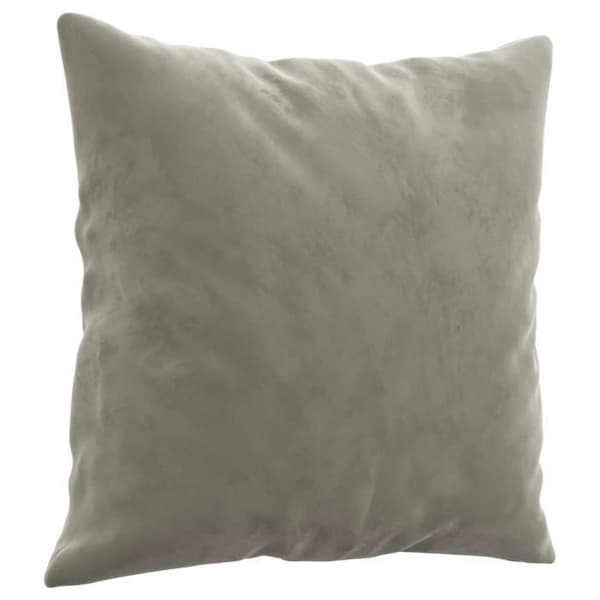 vidaXL Prydnadskuddar 2 st Ljusgrå 40x40 cm Sammet 349485