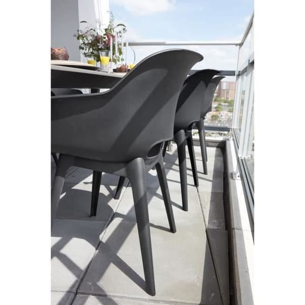 Akola utomhusstolar - Keter - Set om 2 - Grafit - Harts - Ergonomisk