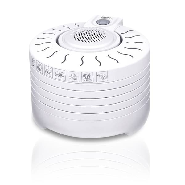 Elektrisk dehydrator, 5 utvidgade plattor på 28 cm MPM MSG-01 250W Vit