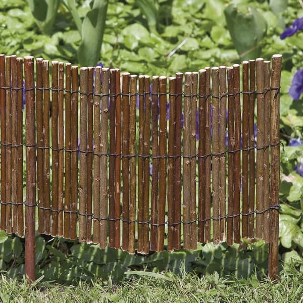 Trädgårdsavgränsning WINDHAGER rak 100 cm brun
