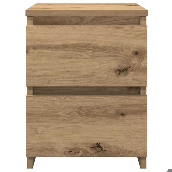 vidaXL Sängbord 2 st hantverksmässig ek ingenjörsträ 855849