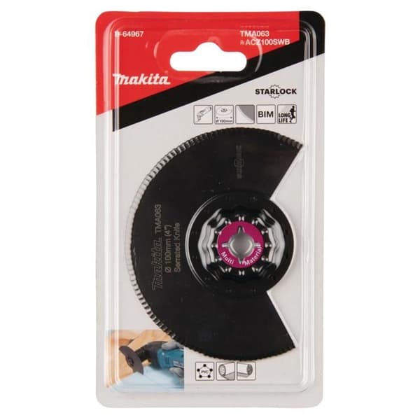 Segmenterad skärblad - MAKITA - B-64967 - Diameter 100mm - Bim - Säljs styckvis