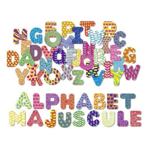 Magnets Alphabet Stora bokstäver: 56 träbitar