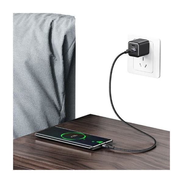 USB till USB-C-kabel USAMS 1,2 m, snabbladdning, stål