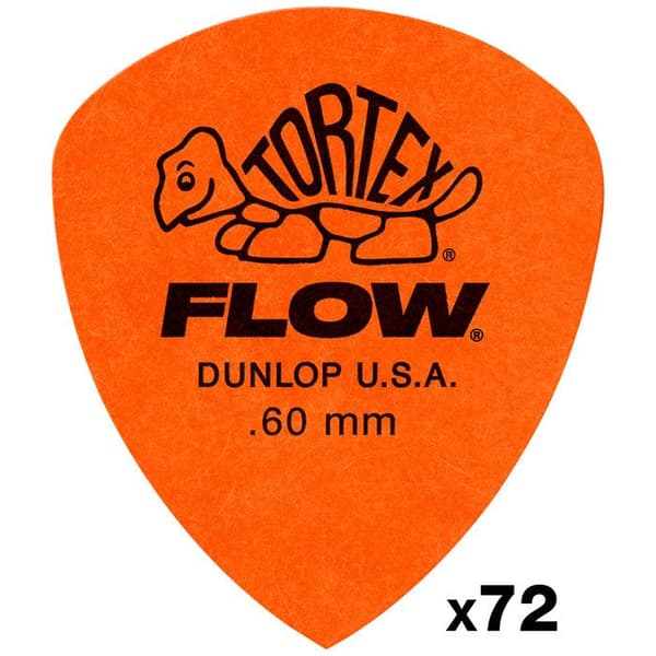 Dunlop 558R060 Tortex Flow Standard 0,60 mm Förpackning med 72 Plektrum