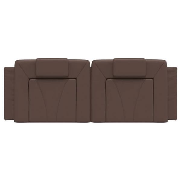 vidaXL Huvudgavelkudde brun 140 cm konstläder 374792