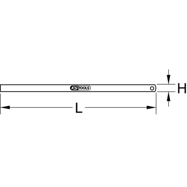 KS Tools 3000103 flexibel stålstege 250 mm - 4042146332580