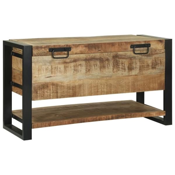 Förvaringslåda 80x35x45 cm Rå mango trä