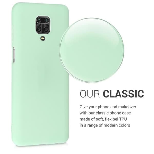 kwmobile Silikonfodral för Xiaomi Redmi Note 9S / 9 Pro / 9 Pro Max - Grön