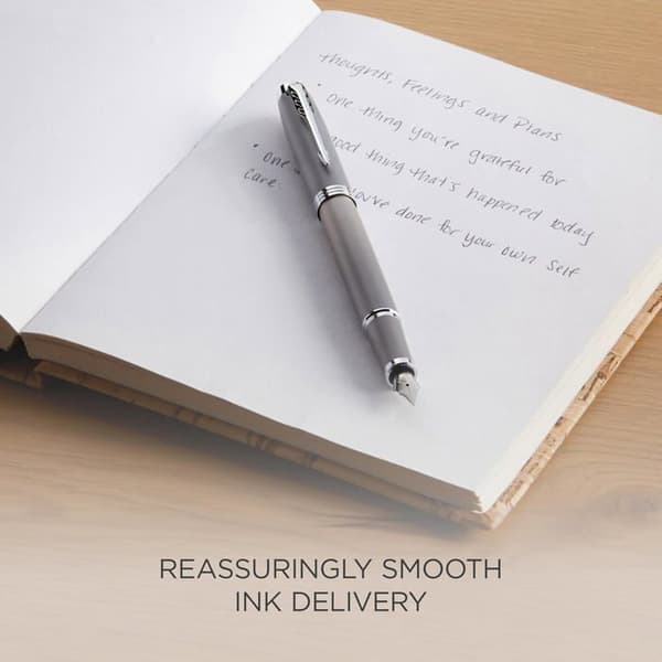Parker IM Skrivritualer - Grå gradientfjäderpenna, fin spets, kromfinish, presentförpackning