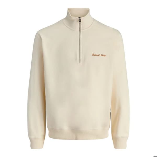 Jack & Jones Norrebro högkrage sweatshirt - antikvit