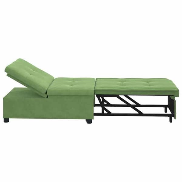Soffa-säng Ljusgrön 67 x 194 x 38 cm Sammet