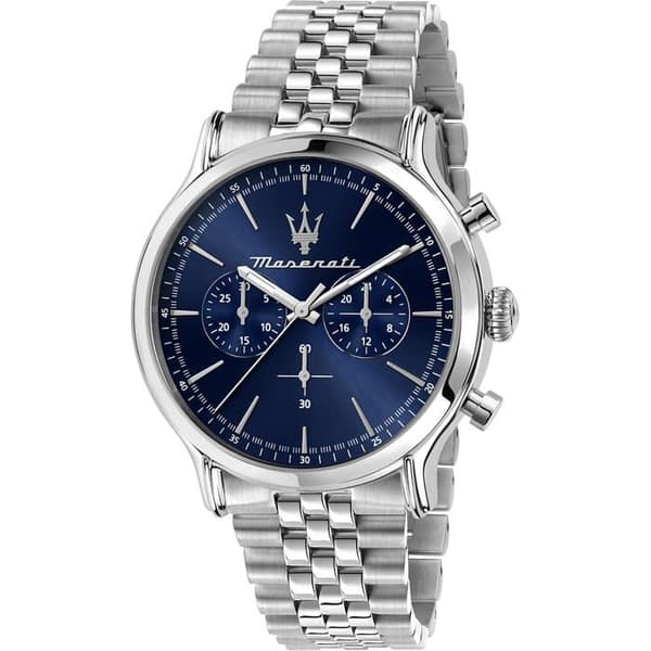 Klocka - MASERATI - Epoca Chronographe - 42mm - Vattentålighet 10ATM - Blå urtavla