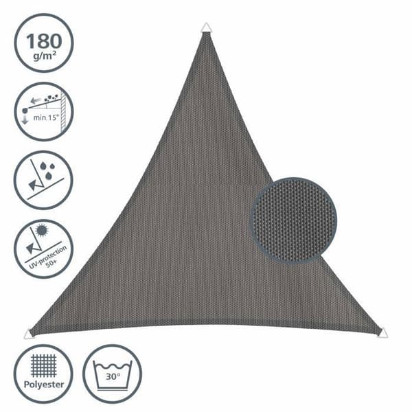 Skuggsegling - WINDHAGER - 10714 - UV-beständig polyester - Mått 300x300 cm - Antikrull