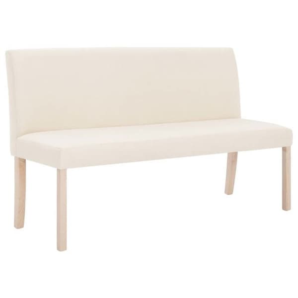 vidaXL Bänk 139,5 cm Crème Polyester 281337
