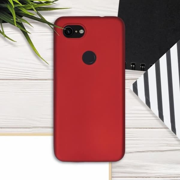 Telefoncase - kwmobile - Google Pixel 3a - Metallröd - Flen - Optimal skydd