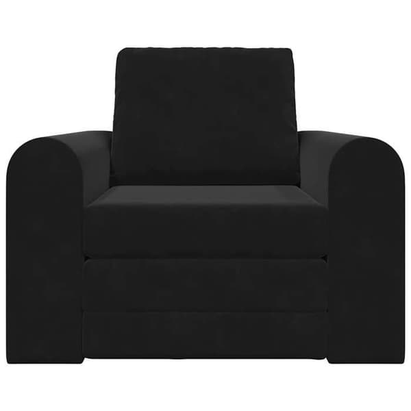 Sängsoffa 2-i-1 Svart 98x71x83 cm Sammet