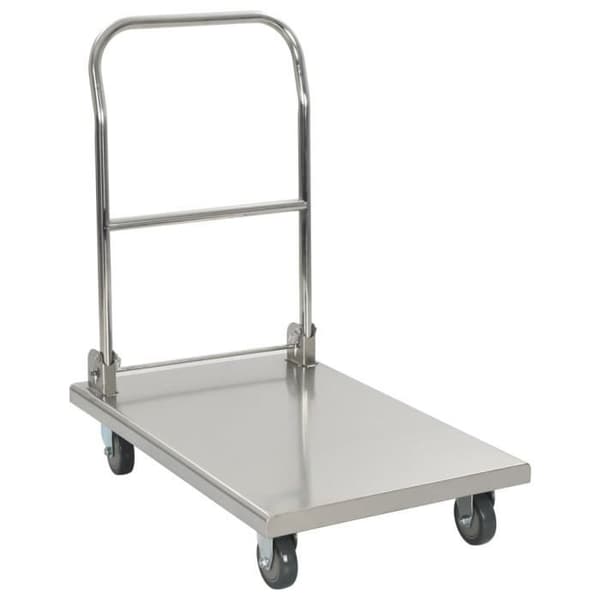 vidaXL Plattformsvagn Silver 82x53x86 cm Rostfritt stål