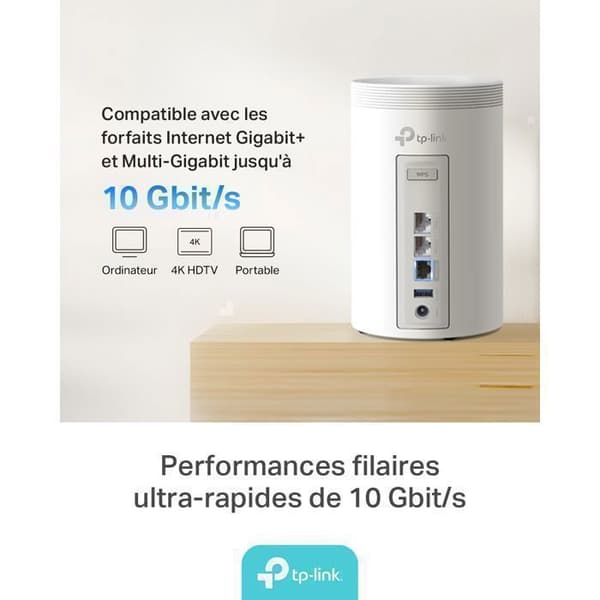 WiFi 7 Mesh System BE14000 - TP-Link Deco BE68(3-pack) - 14 Gbit/s - Tri-Band - WPA3