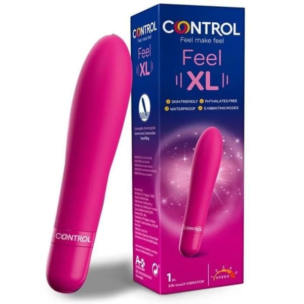 Vibromassör - CONTROL - FEEL XL - Stor - 5 hastigheter - Vattentät