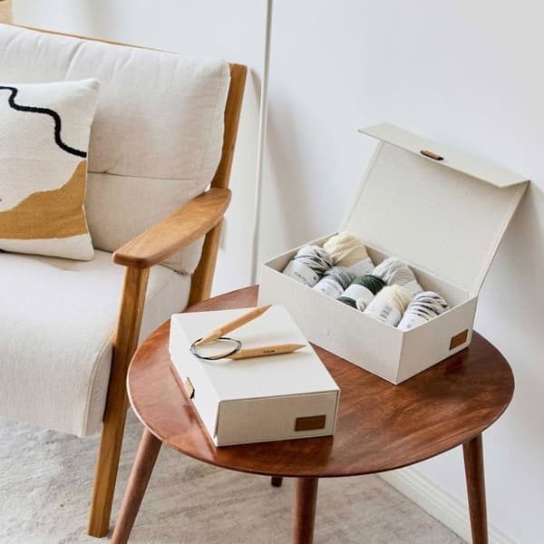 Förvaringslåda LOVE IT STORE IT - Premium - Linne - 2 stapelbara storlekar