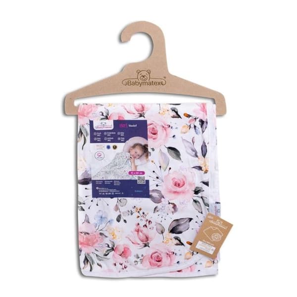 Couverture INES bomull - fram och baksidan 75x100