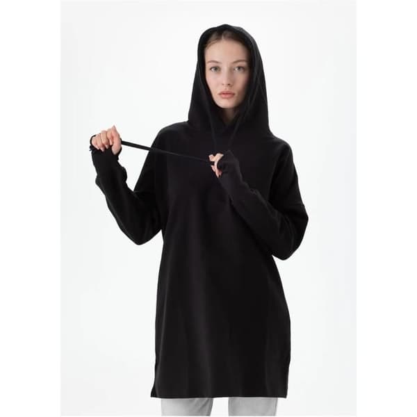 Kvinnors Mantis sweatshirtklänning - svart