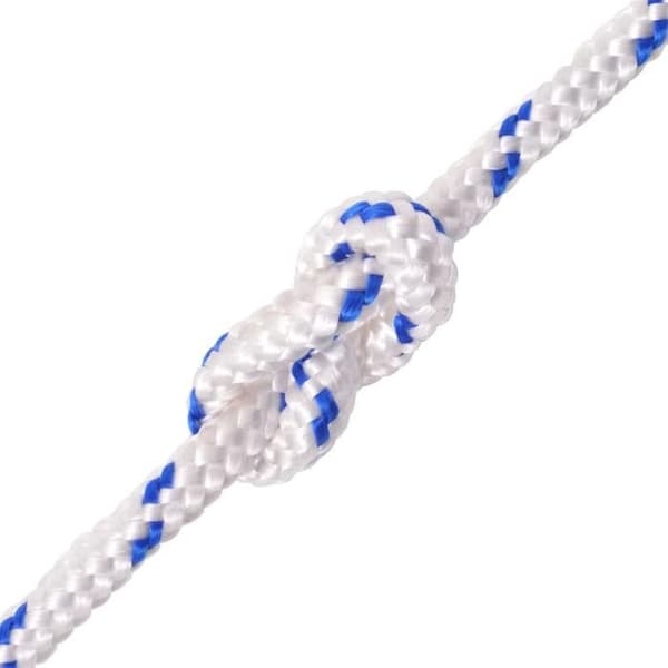 vidaXL Båtrep Polypropylen 8 mm 100 m Vit Rigging Lyftrep 91280