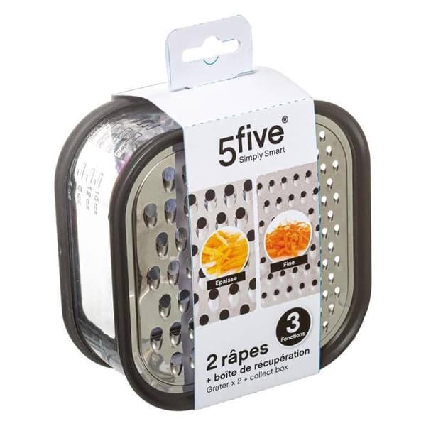 2 rostfria rivjärn med uppsamlingslåda - 5 five simply smart