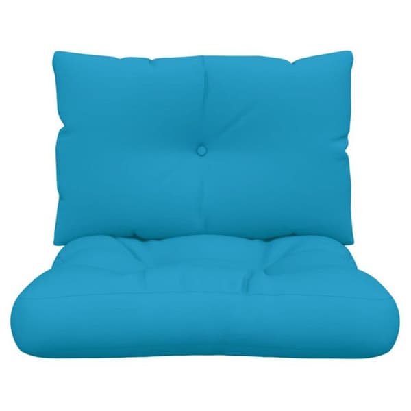 vidaXL Palettkuddar set om 2 blå tyg 360838