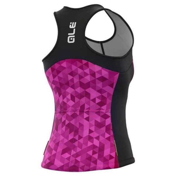 Solid cykeltröja - Al - Fluorescerande rosa-lila - Dam XS