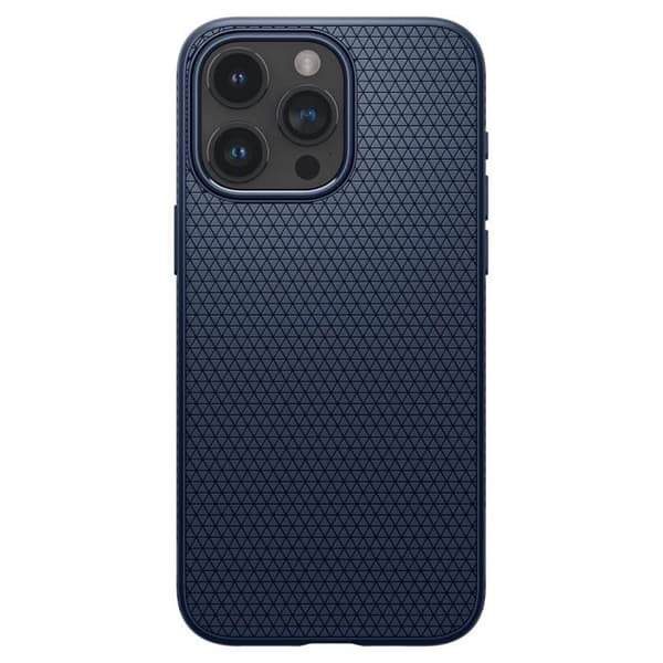 Mobilskal - Spigen - Liquid Air - iPhone 15 Pro Max - Marinblå - Militär skydd