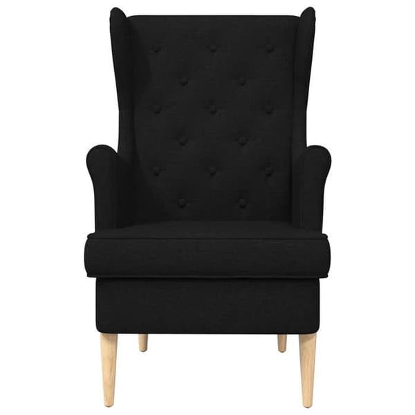 vidaXL fåtölj Svart tyg 42029920