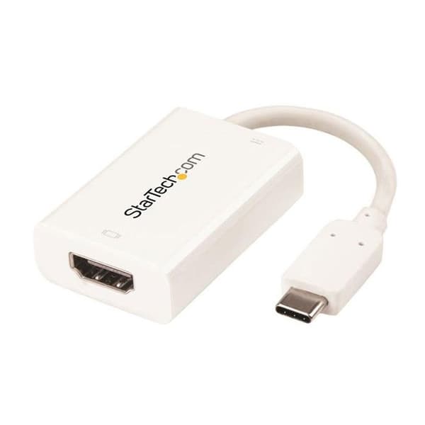 USB-C till HDMI-adapter - STARTECH - 4K 60 Hz - USB Power Delivery - Vit - Kompakt