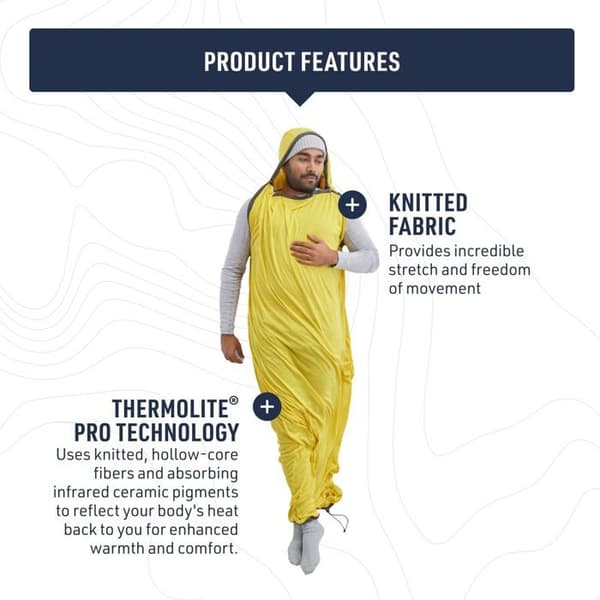 Sovepose - Sea to Summit - Reactor - Mumie - 216 cm - Gul - Polyester
