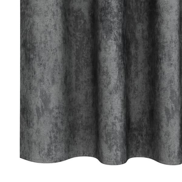Sammetgardiner - 225x140 cm - Grå - Öglor - Mörkläggande