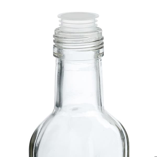 Relaxdays Små glasflaskor, set med 16, flaskor för sprit, oljor, 250 ml, skruvkork, transparent