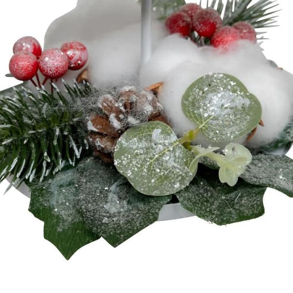 Metallfotofor "Julgran" 25cm Vit