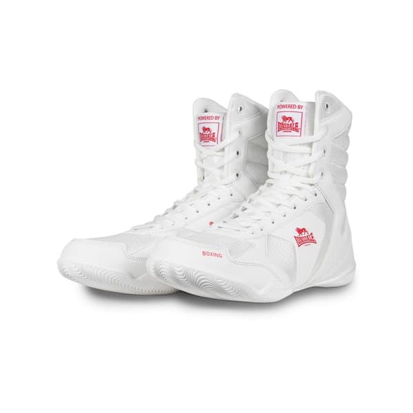 Lonsdale Heskin boxningsskor - vit/röd