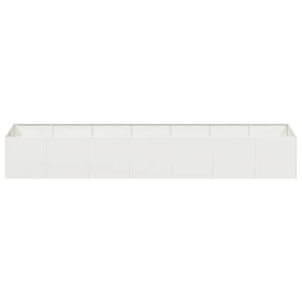 vidaXL Blomlåda vit 280x80x40 cm stål 860760