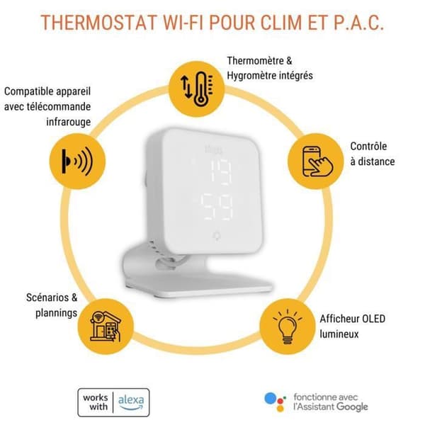 Wi-Fi-termostat för värmepumpar och luftkonditioneringar