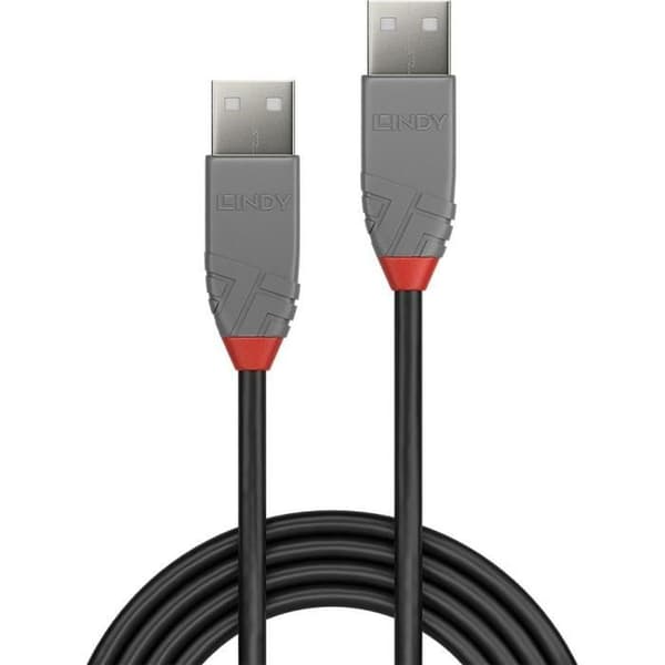 LINDY USB 2.0 typ A / A-kabel - Anthra Line - 1m