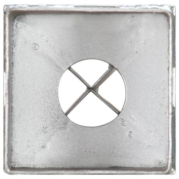 vidaXL Ground Stakes 2 st Silver 8x8x76 cm Galvaniserat stål