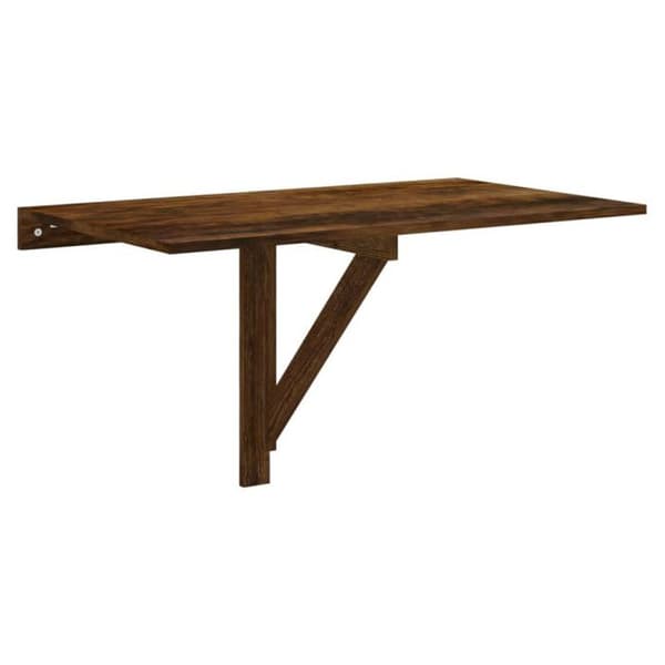Väggmonterbart fällbart bord Ek rökig 100x60x56 cm Ingenjörsträ