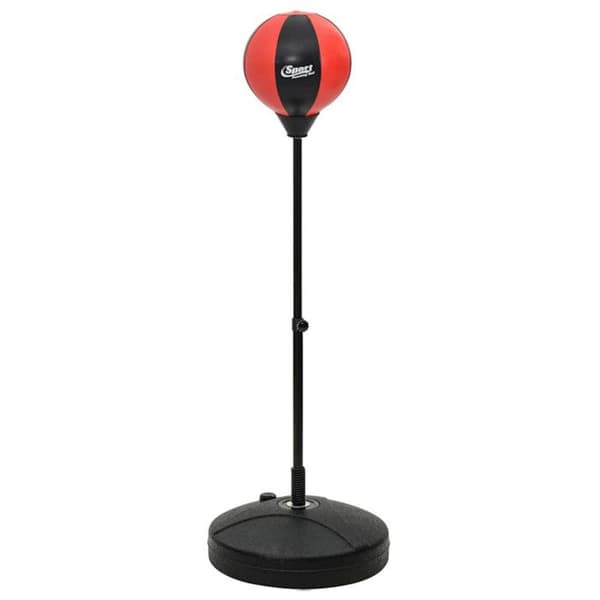 Set med boxningsboll med handskar och pump, justerbar höjd