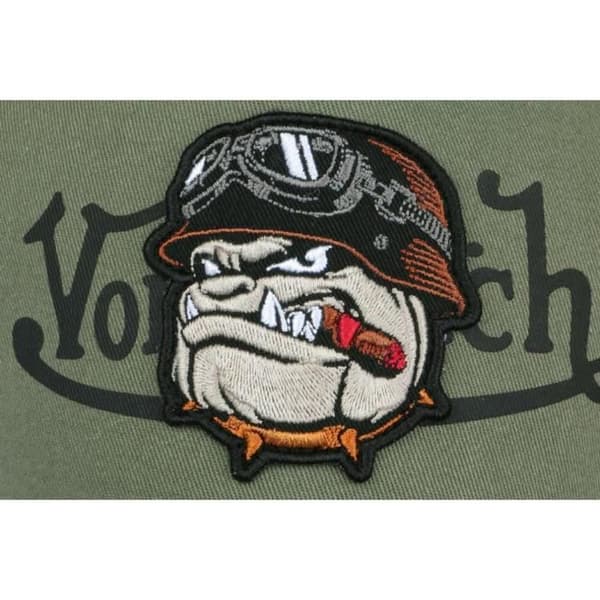 Von Dutch Trucker Bull grön keps - One size - Broderad patch