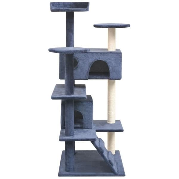 Kattträd - vidaXL - 125 cm - Mörkblå - Sisalrep - Inomhus
