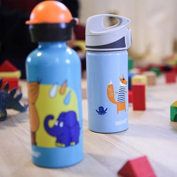Barnflaska i aluminium - Fox - 0,4L - Blå - SIGG