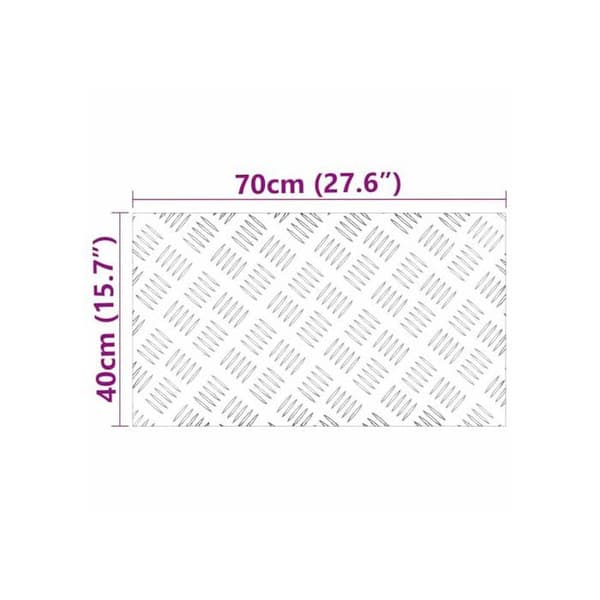 Aluminiumtrappa - vidaXL - 70x40 cm - Silver - Halkskydd - Set om 4